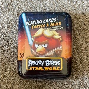 Angry Birds Star Wars Playing Cards in Tin / SEALED NEVER USED